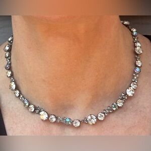 NWOT Sorrelli Clear and Aurora Borealis Crystal Necklace